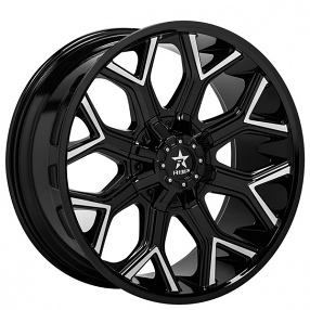 24" RBP Wheels 88R Tribute Black Machined Off-Road Rims