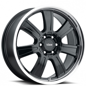 20" Voxx Wheels Turin Gloss Black with Machined Lip Rims