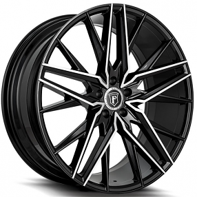 22" Staggered Pinnacle Wheels P106 Stellar Gloss Black Machined Polaris Slingshot / 3-Wheeler Rims