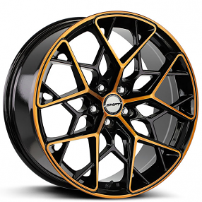 20" Shift Wheels Piston Black with Bronze Machined Rims