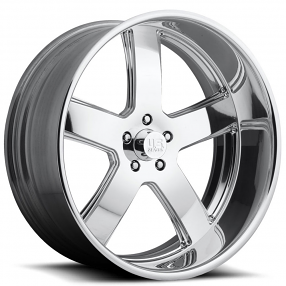 19" U.S. Mags Forged Wheels Hustler US445 Polished Tuckin Series Rims