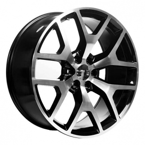 20" GMC Sierra Wheels 288 Black Machined OEM Replica Rims 