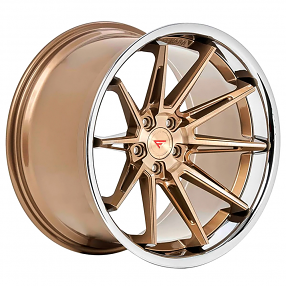 20" Ferrada Wheels CM2 Custom Brushed Cobre with Chrome Lip Rims