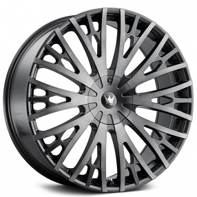 22" Mazzi Wheels Twist Tie 373 Black with Machined Tint Rims 
