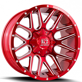 20" K2 Off-Road Wheels K18 Venom Candy Red Milled Off-Road Rims