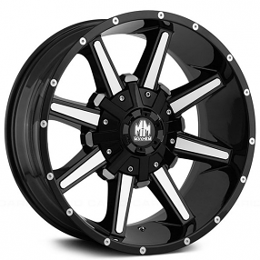 17" Mayhem Wheels 8104 Arsenal Black with Machined Face Off-Road Rims 