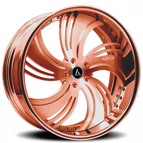 24" Artis Forged Wheels Avenue Rose Gold Rims 