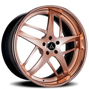 22" Staggered Artis Forged Wheels Bavaria Rose Gold Rims 