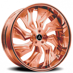 28" Artis Forged Wheels Buckeye Rose Gold Rims