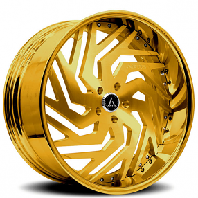 24" Artis Forged Wheels Cicero Gold Rims