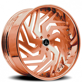 21" Artis Forged Wheels Cicero Rose Gold Rims 