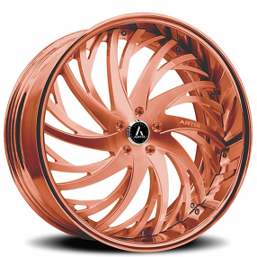 20" Artis Forged Wheels Decatur Rose Gold Rims 