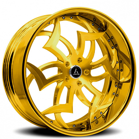 20" Staggered Artis Forged Wheels Medusa Gold Rims