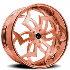 20" Artis Forged Wheels Medusa Rose Gold Rims
