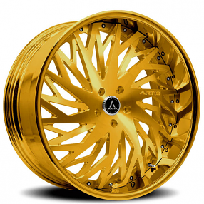 19" Staggered Artis Forged Wheels Northtown Gold Rims