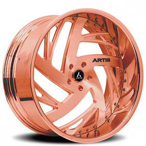 19" Staggered Artis Forged Wheels Southside Rose Gold Rims 