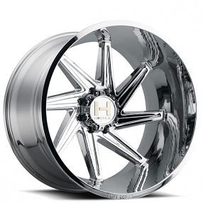 24" Hostile Wheels H119 DAGR Chrome True Directional Off-Road Rims