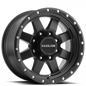 16" Raceline Wheels 935B Defender Satin Black Off-Road Rims 