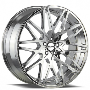 20" Staggered Shift Wheels Formula Chrome Rims 