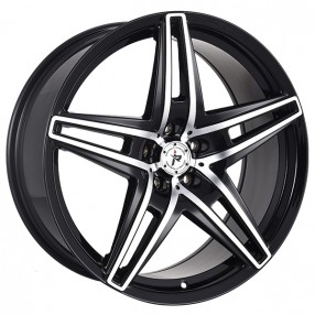 22" Impact Racing Wheels 604 Gloss Black with Machined Face Rims