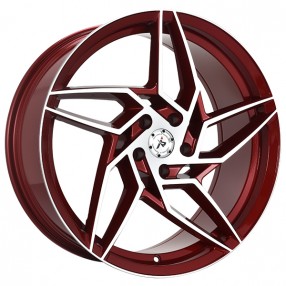 22" Impact Racing Wheels 605 Red with Machined Face Rims