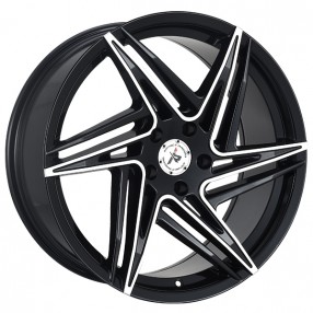 20" Impact Racing Wheels 606 Gloss Black with Machined Face Rims