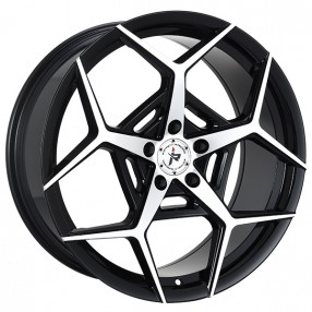 20" Impact Racing Wheels 607 Gloss Black with Machined Face Rims