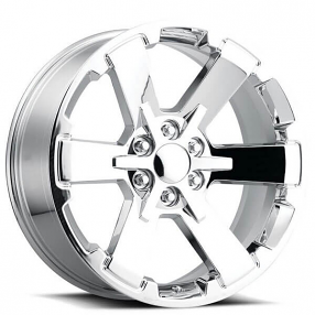 24" GMC Dual Six Star Wheels FR 45 Chrome OEM Replica Rims 