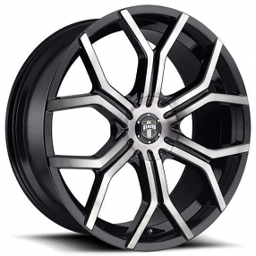 22" Dub Wheels Royalty S209 Matte Black Machined with Dark Tint Rims 