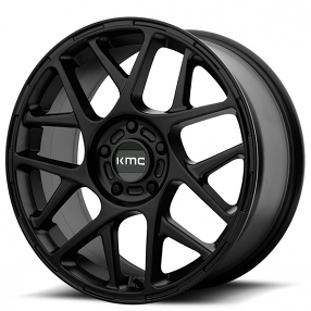 17" KMC Wheels KM708 Bully Satin Black Rims 
