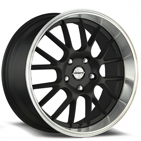 18" Shift Wheels Crank Black with Polished Lip Rims
