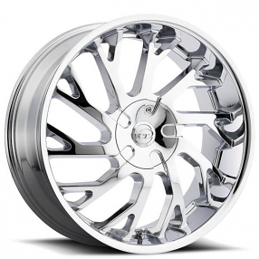 22x8.5" VCT Wheels V77 Chrome Huge Size Lip Rims 