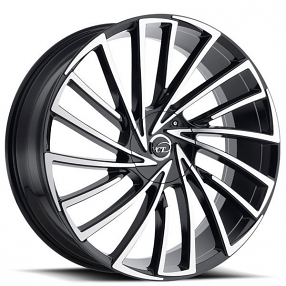 24" VCT Wheels V79 Black Machined Rims 
