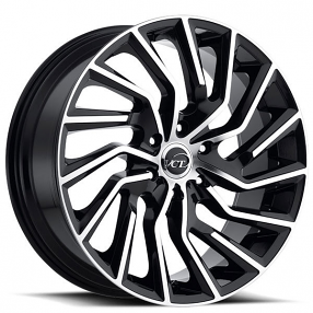 22" VCT Wheels V81 Black Machined Rims 