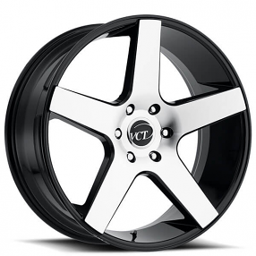 22" VCT Wheels V83 Black Machined Face Rims