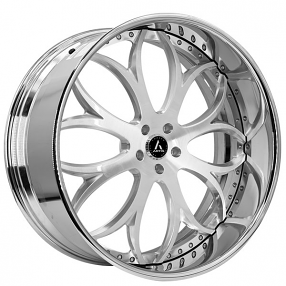 21" Staggered Artis Forged Wheels Radon Brushed Rims