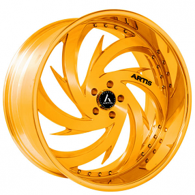 24" Artis Forged Wheels Spada Gold Rims