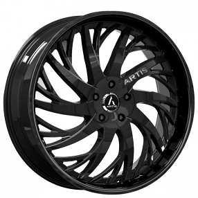 26" Artis Wheels Decatur Gloss Black Rims 