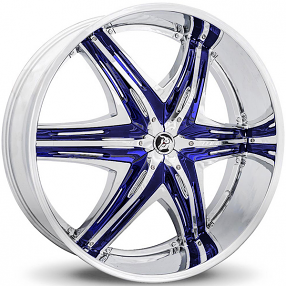 30" Diablo Wheels Elite G2 Chrome with Custom Finish Inserts Rims