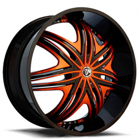 22" Diablo Wheels Morpheus Black with Custom Finish Inserts Rims