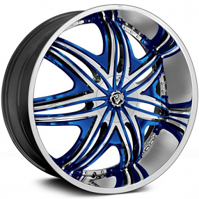 24" Diablo Wheels Morpheus Chrome with Custom Finish Inserts Rims