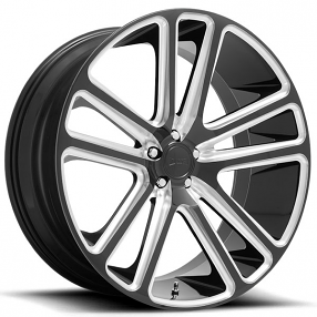 24" Dub Wheels Flex S255 Gloss Black Milled Rims