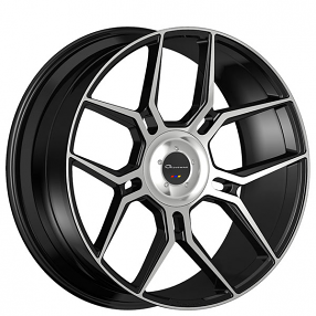 24" Giovanna Wheels Haleb with Cap Gloss Black with Machined Face Rims 