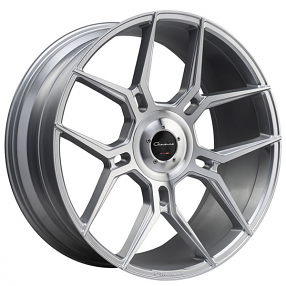 24" Giovanna Wheels Haleb with Cap Gloss Silver with Machined Face Rims 