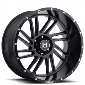 22" Hostile Wheels H110 Stryker Satin Black Off-Road Rims