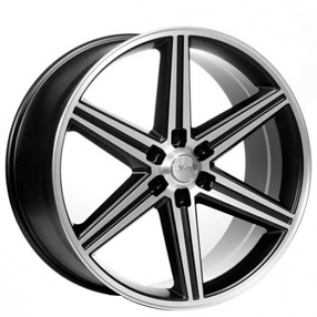22" IROC Wheels Black Machined 6-lugs Rims