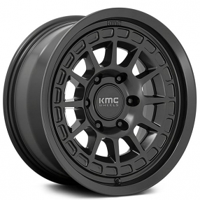 17" KMC Wheels KM719 Canyon Satin Black Off-Road Rims