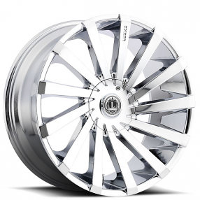 24" Luxxx Alloys Wheels Lux13 Chrome Rims