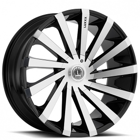 20" Luxxx Alloys Wheels Lux13 Gloss Black Machined Rims
