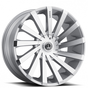 22" Luxxx Alloys Wheels Lux13 Silver Machined Rims